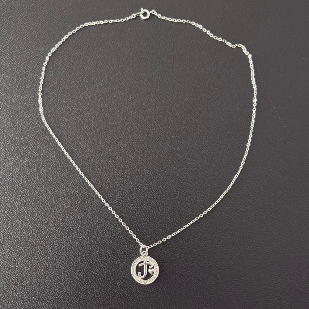 Silver ‘J’ necklace